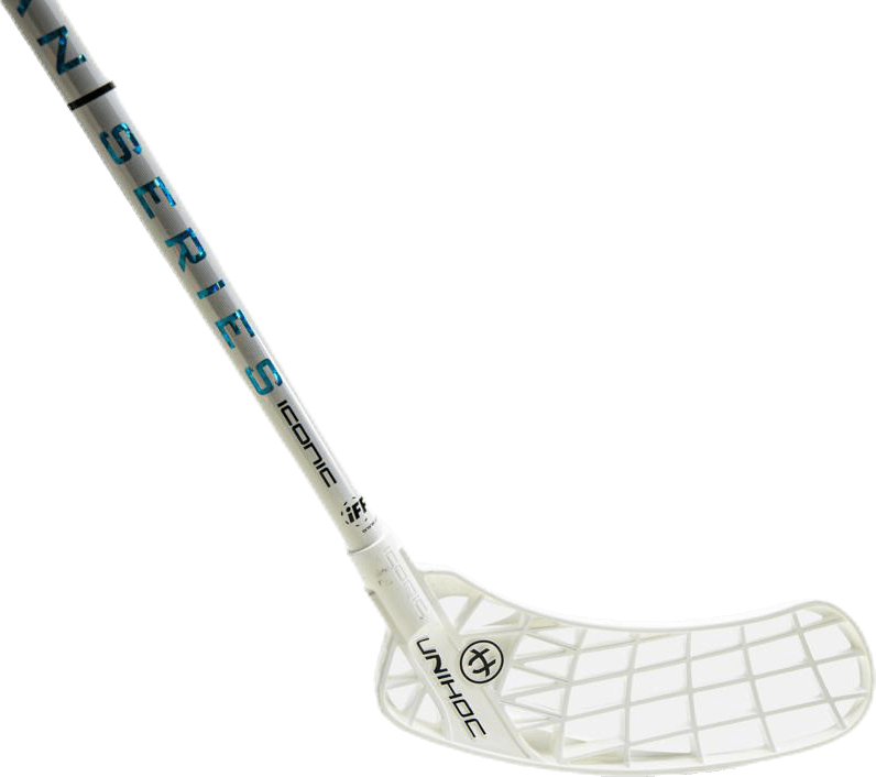 Iconic Titan Straight Edge 100 cm Flex 29 White/Blue, Unisex, Utrustning, Träningsutrustning, Innebandy, Blå/Vit, Left