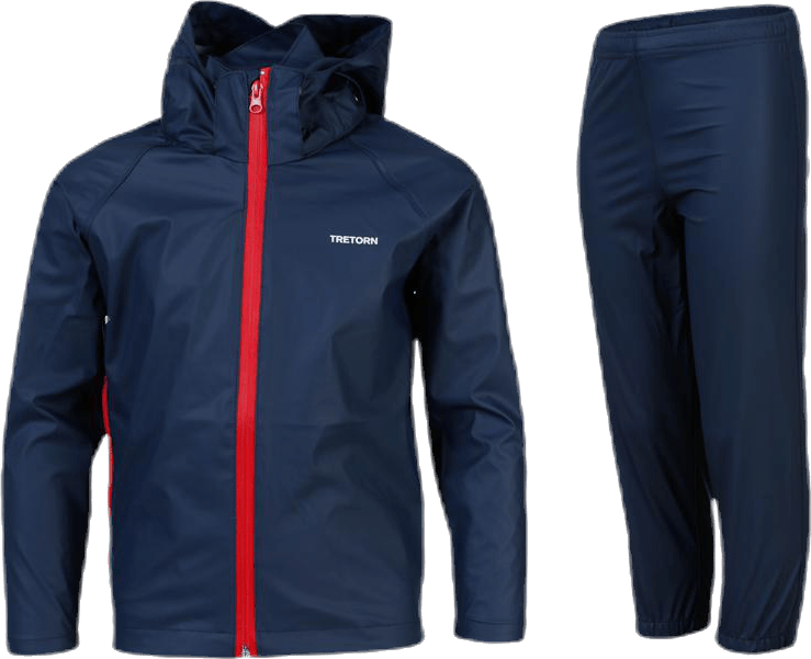 Packable Rain Set Youth Blue, Unisex, Apparels, Tracksuits & Overalls, Blue, 122/128