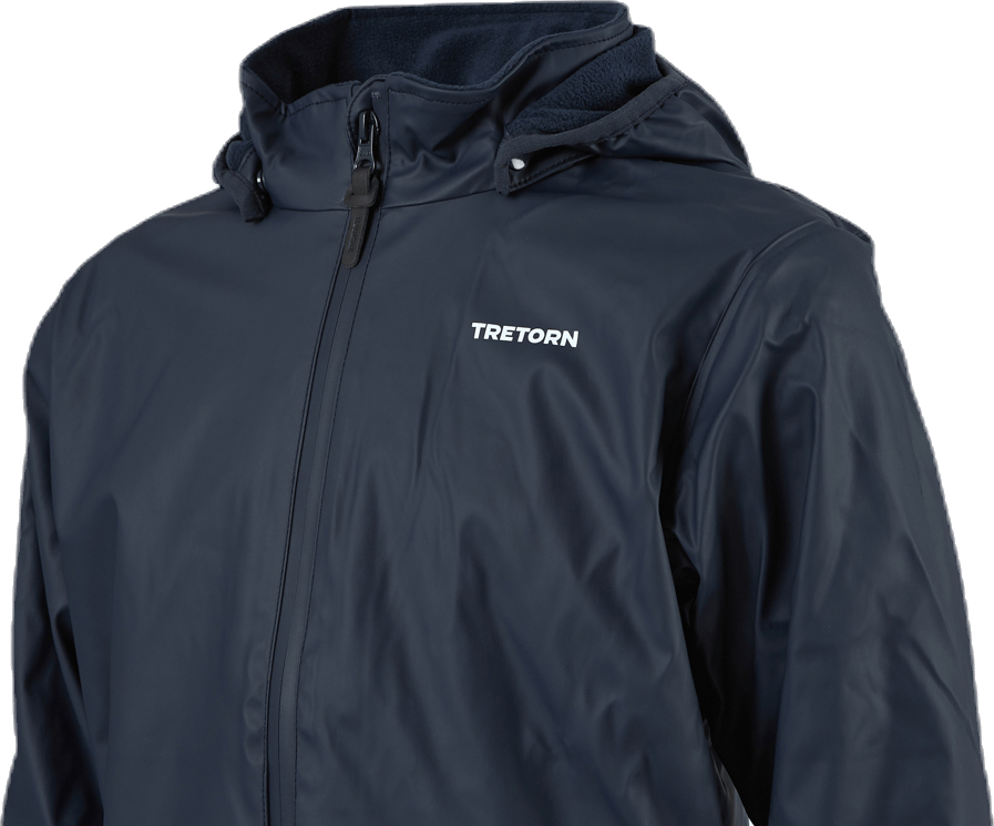 Aktiv Fleece-Lined Rain Jacket Blue - Bild 4