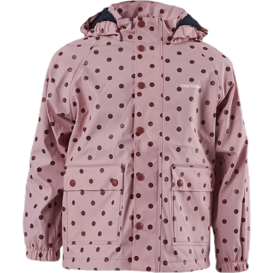 Wings Fleece-Lined Rain Jacket Pink