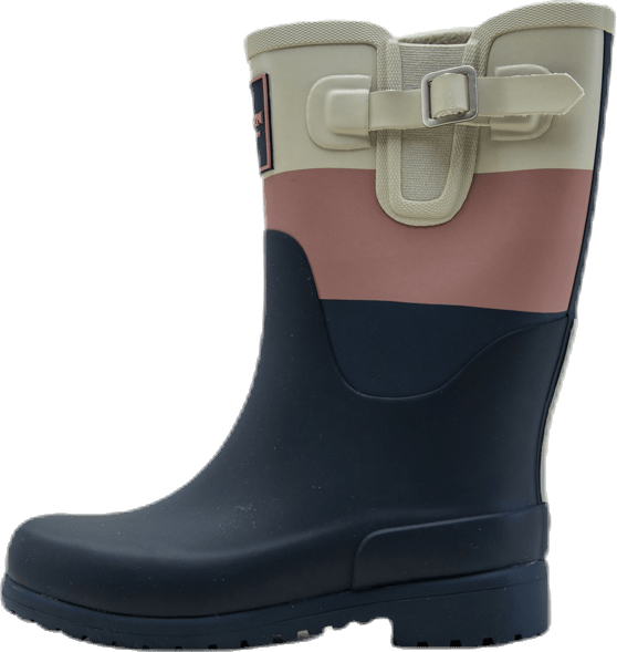 Junior June Rubber Boot Blue/Pink/Grey