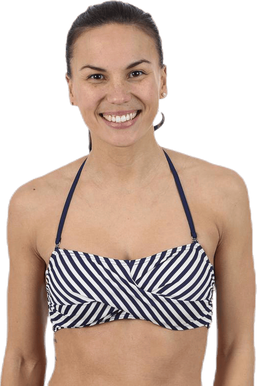 Sailor Twisted Bandeau Bra Blue/White