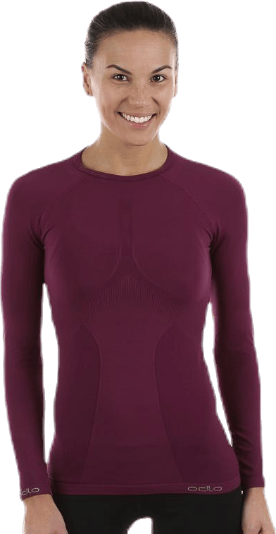 L/S Crew Neck Evolution Warm Purple, Female, Apparels, base layers, Cross-country skiing, Purple, L