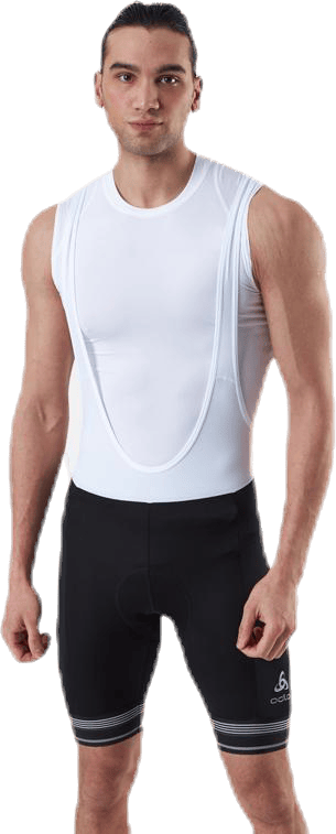 Fujin Tights Short Suspenders Bib White/Black