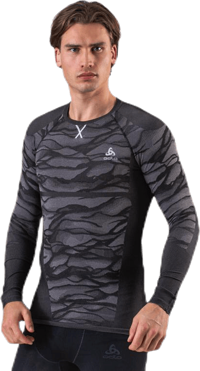 Suw Top Crew Neck L/S Performance Blackcomb Black/Grey, Male, Apparels, Shirts, Cross-country skiing, Black/Grey, XL