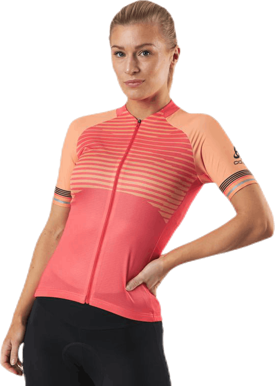 Stand-Up Collar Zeroweight Ceramicool Orange/Red, Female, Odevy, Tričko, Bicyklovanie, Oranžová/Červená, M