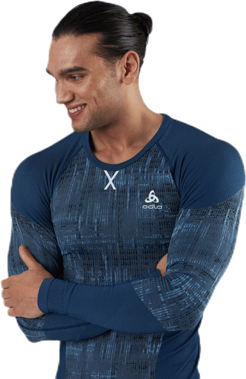 Blackcomb LS Crew Neck Top Blue, Male, Apparels, underwear & 1st layer, Cross-country skiing, Blue, M