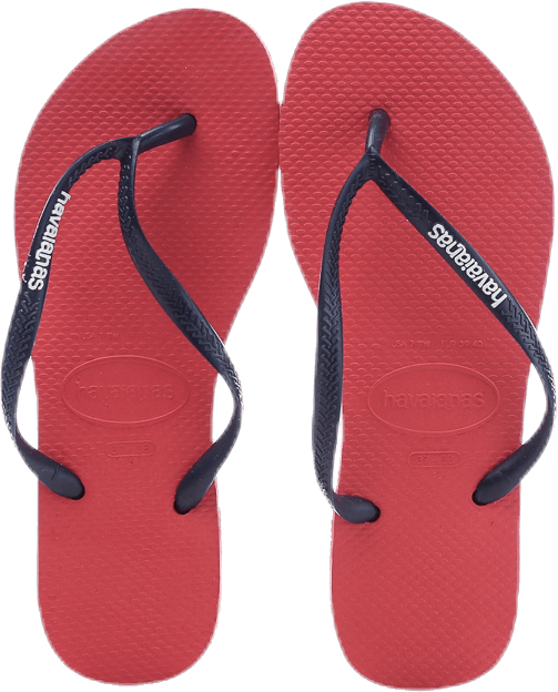 navy and coral havaianas