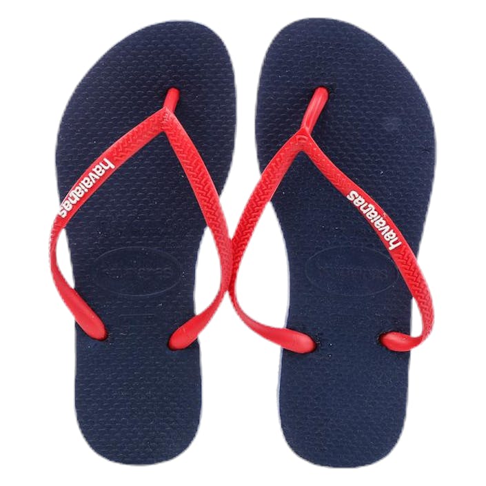 Slim Logo Blue/Red, Unisex, Shoes, Sandals and Slippers, Swimming, Blue/Red, UK C 8/9