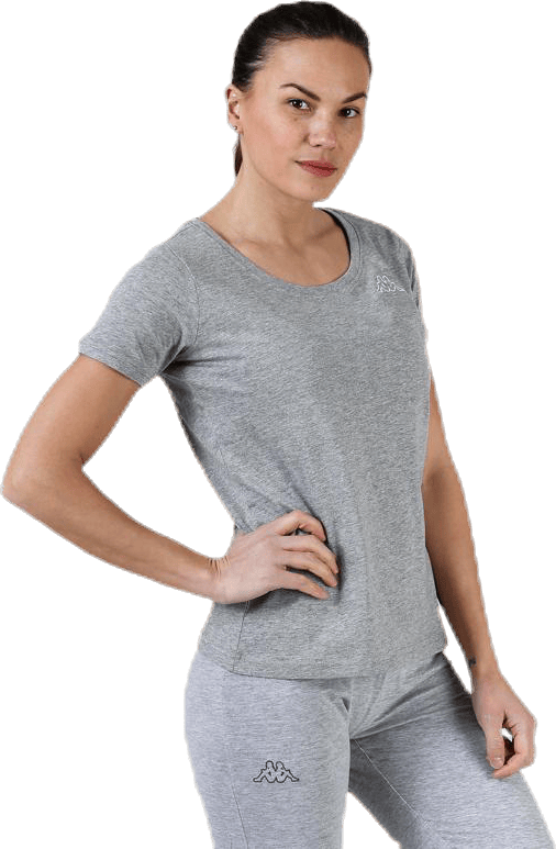 T-Shirt S/S, Logo Momba Grey - Bild 4