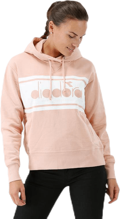 L. Hoodie Spectra Pink/Beige, Female, Apparels, Shirts, Pink/Beige, M