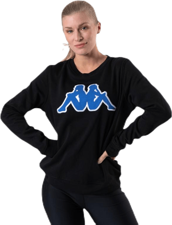 Sweat RN, Logo Airivit Blue/Black, Female, Apparels, Shirts, Black, XL