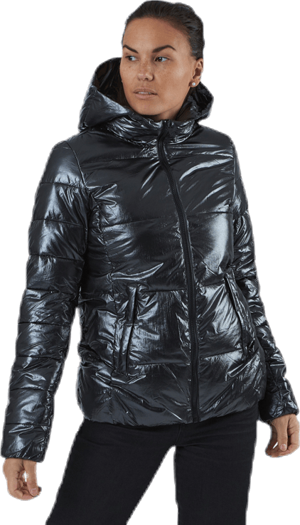 Hooded Polyfilled Jacket Black