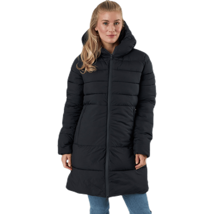 Hooded Polyfilled Jacket Black