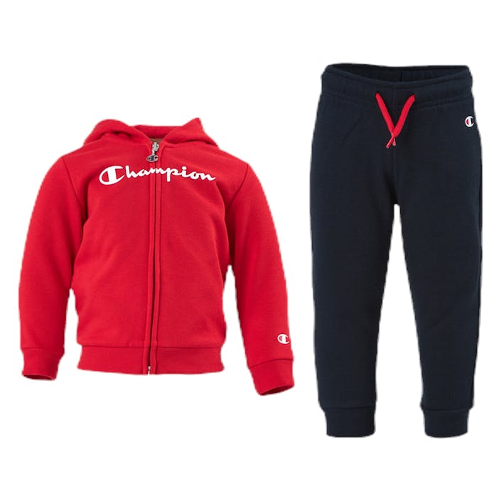 Hooded Full Zip Suit Junior Red, Unisex, Apparels, tracksuits & sets, Red, 86
