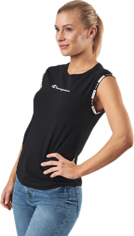 Crewneck Sleeveless T-Shirt Black - Bild 2