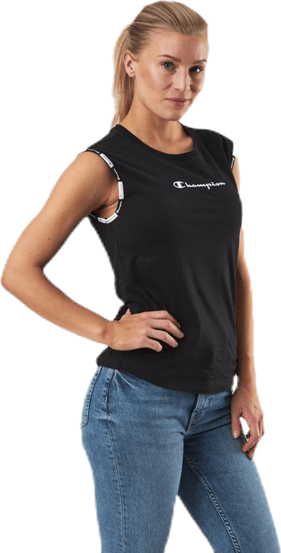 Crewneck Sleeveless T-Shirt Black - Bild 4