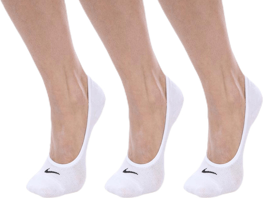Everyday Lightweight Women's Training Footie Socks (3 Pairs) WHITE/BLACK, Female, Kleding, Sokken, Training, Wit, 38-42