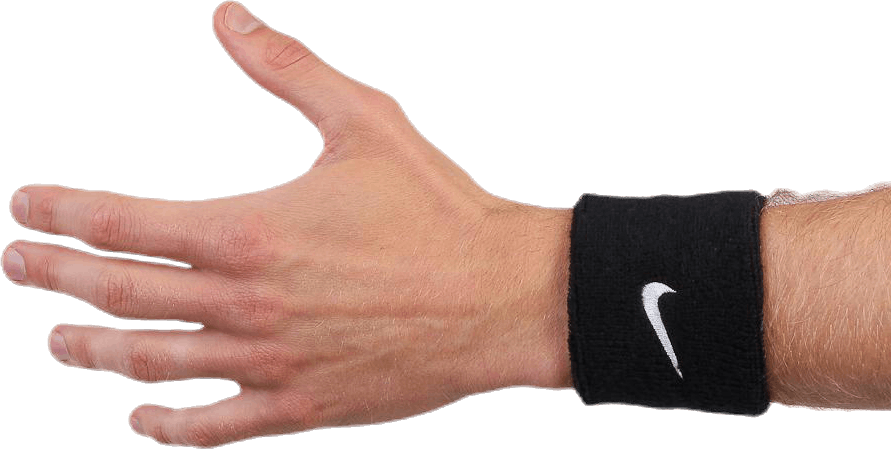 Swoosh Wristband White/Black