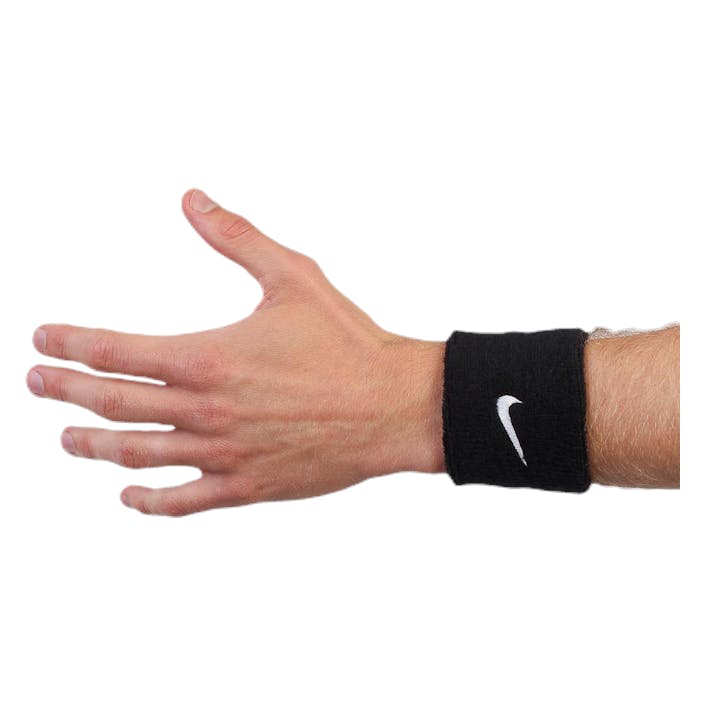 Swoosh Wristband White/Black, Unisex, Utrustning, Skydd, Träning, ONESIZE