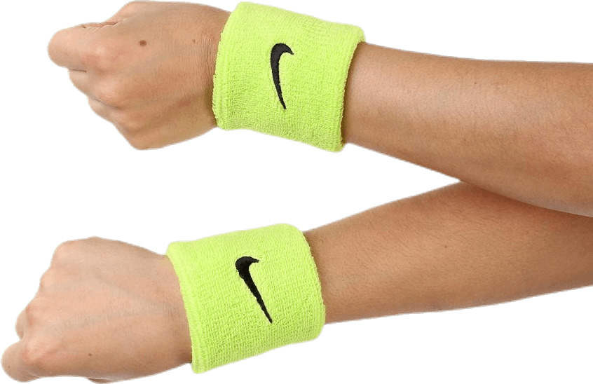 Swoosh Wristband Black/Green, Unisex, Utrustning, Skydd, Träning, ONESIZE