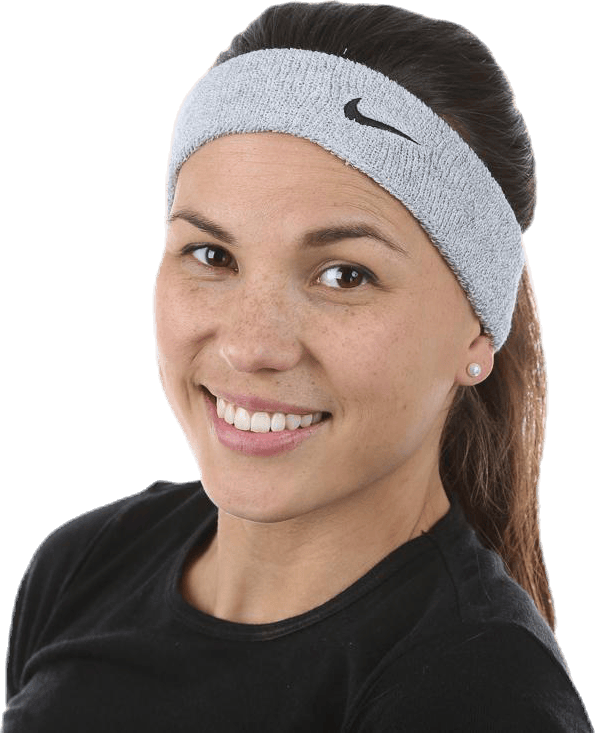 Swoosh Headband Black/Grey, Unisex, Klær, luer og caps, Trening, ONESIZE
