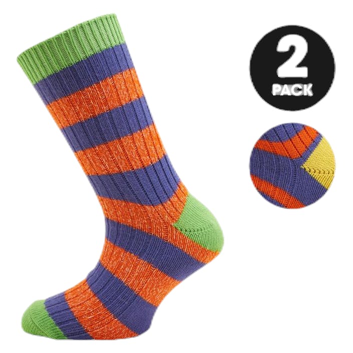 2-Pack Basic Socks - Mario Patterned, Unisex, Apparels, Socks, Purple, 35-38