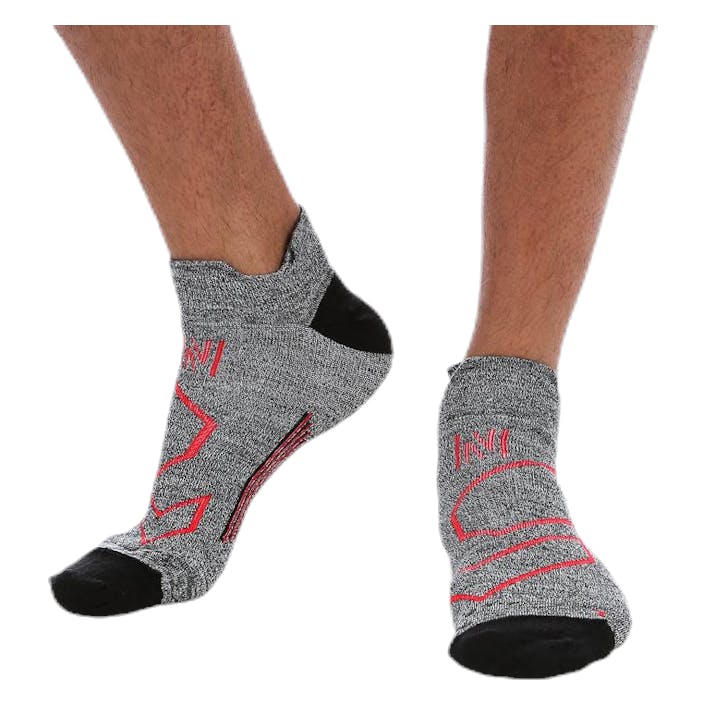 Jeff Mid-cut Merinowool Running Sock Grey, Male, Apparels, Socks, Running, Grey, 43-46
