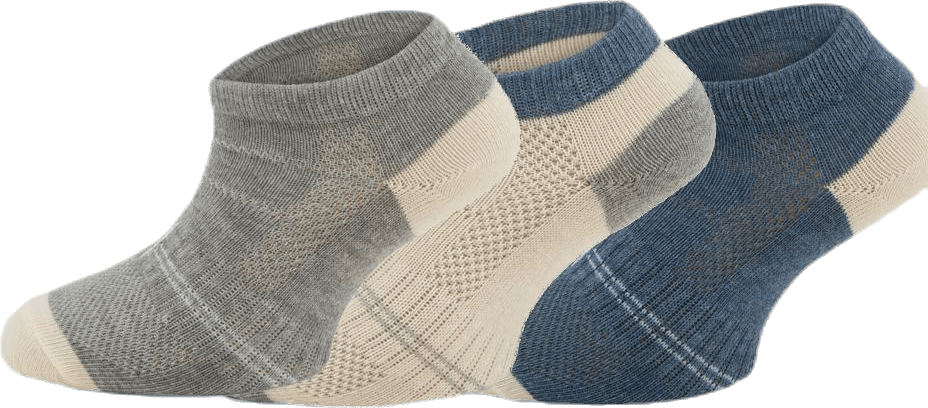 3-Pack Kids Basic Socks – Yogi Blue/Grey