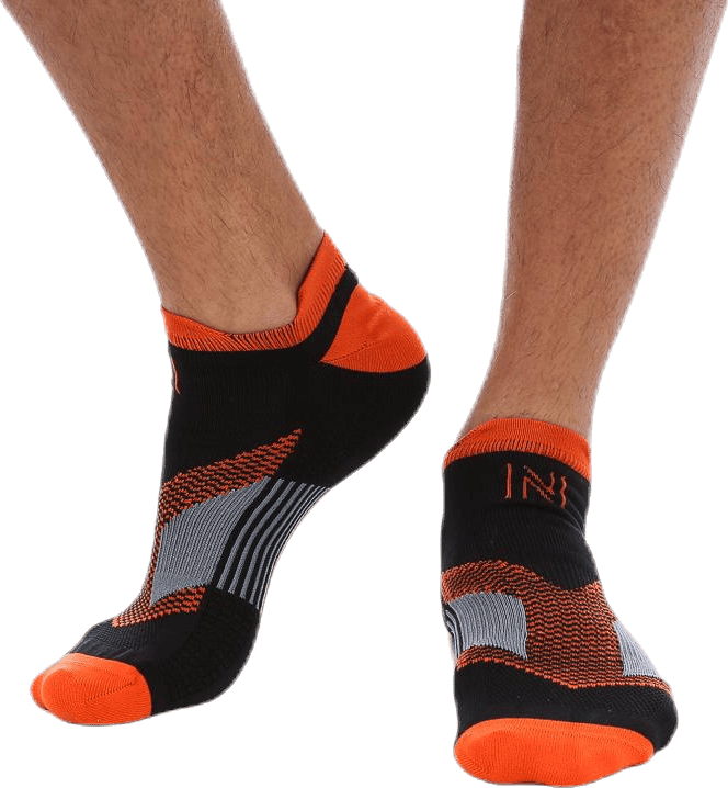 Sebastian Thin Running Sock Low-cut Orange/Black, Male, Apparels, Socks, Running, Orange/Black, 39-42