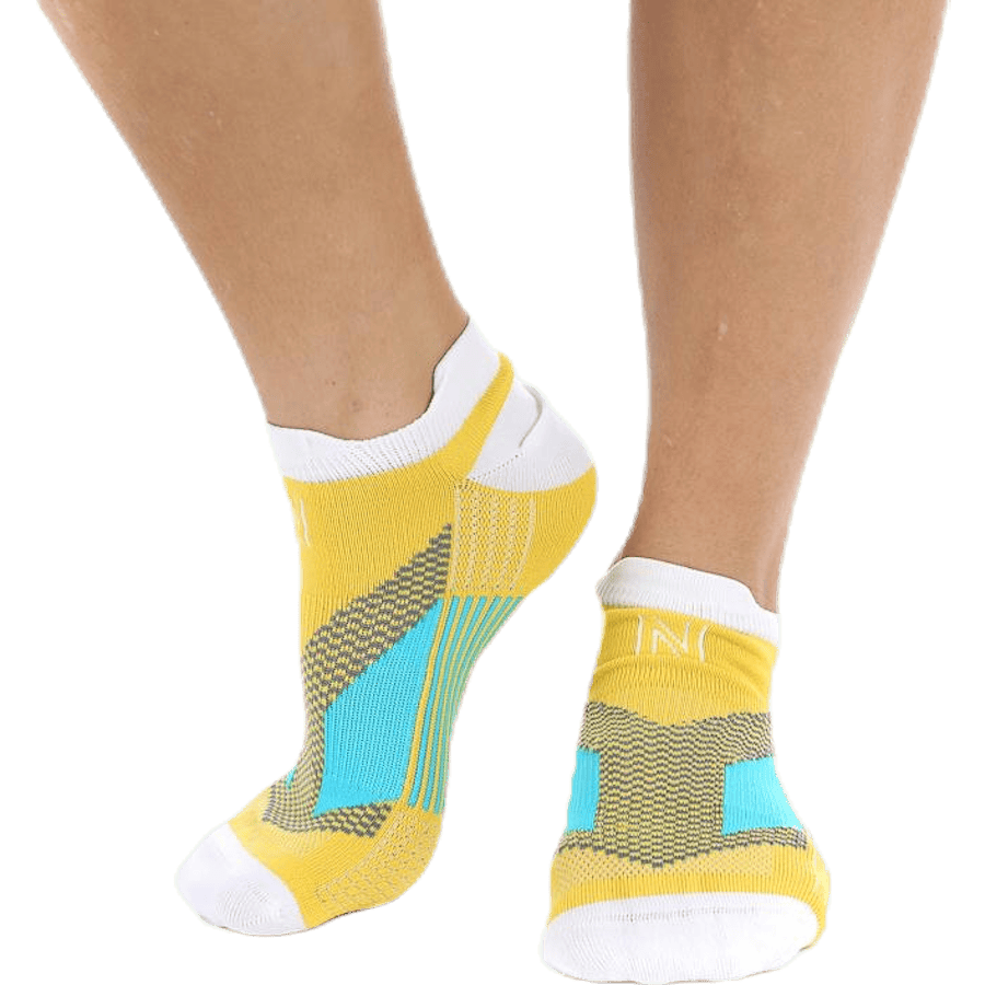 Mirenda Thin Running Sock Low-cut White/Yellow