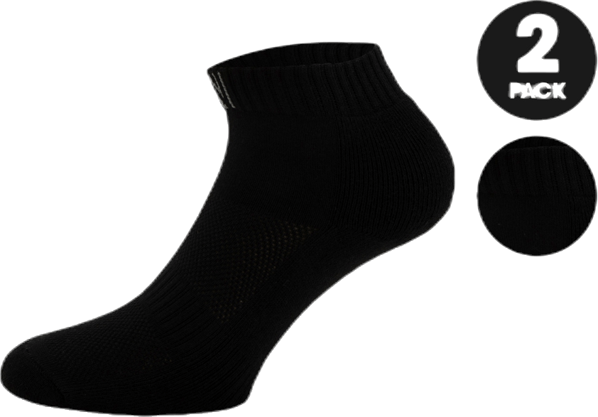 2-Pack Sports Socks - Theodore Black, Unisex, Kleding, Sokken, Training, Zwart, 31-34