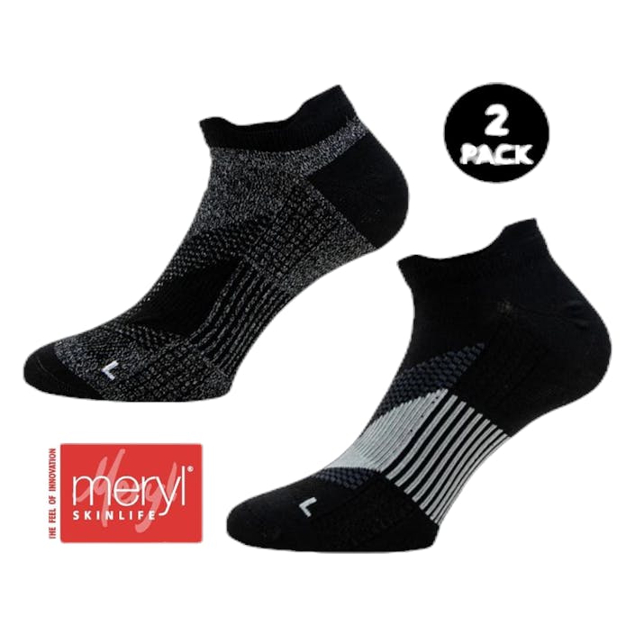 2-Pack Running Socks - Thomas Black, Unisex, Apparels, Socks, Running, Black, 35-38