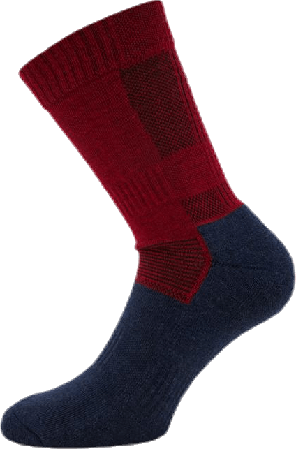 Merino Trekking Socks - Leonardo Blue/Red, Unisex, Kläder, Strumpor, Blå/Röd, 43-46