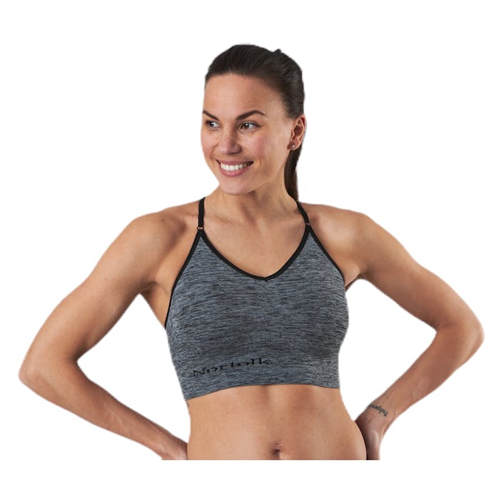 Alexa Sports Bra Grey, Female, Vêtements, Soutien-gorge de sport, Entraînement, Gris, S/M