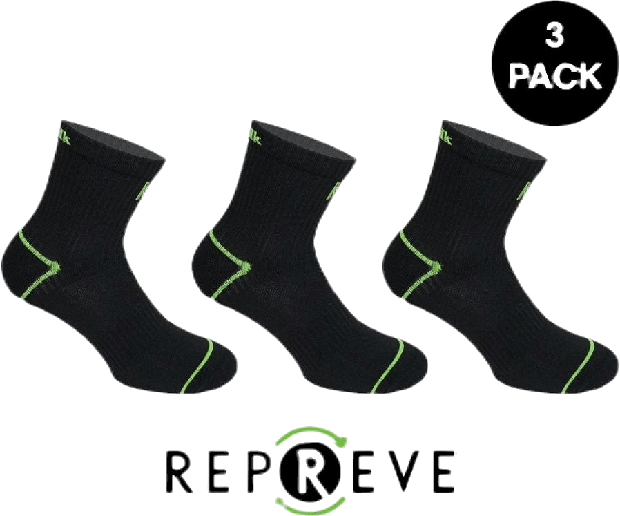 Rhino Repreve Socks Black, Unisex, Apparels, Socks, Workout, Black, 43-46