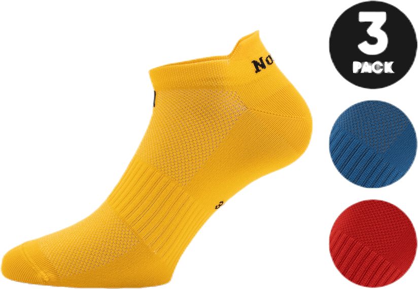 Izzy 3-Pack Running Patterned, Unisex, Apparels, Socks, Running, Patterned, 43-46