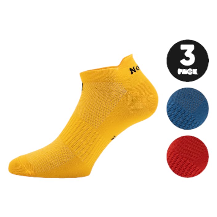 Izzy 3-Pack Running Patterned, Unisex, Apparels, Socks, Running, Patterned, 43-46