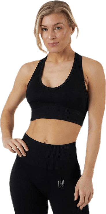 Erica Seamless Sports Bra Black, Female, Klær, Sports-BH, Løping, Svart, XS