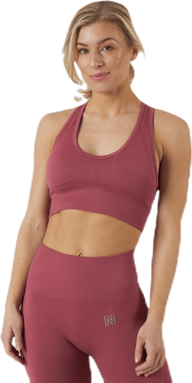 Erica Seamless Sports Bra Pink/Red, Female, Apparels, Sports Bras, Running, Pink/Red, XS