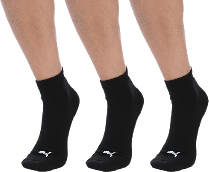 Puma Training Quarters 3-P Black, Unisex, Apparels, Socks, Workout, Black, 39-42