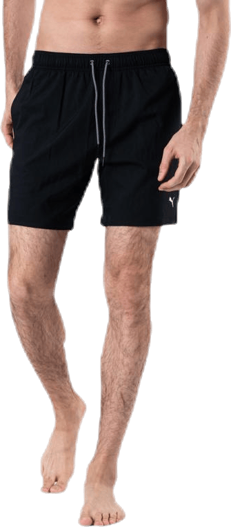 Medium Length Swim Shorts Black, Male, Vêtements, Maillots de bain, Natation, Noir, XS