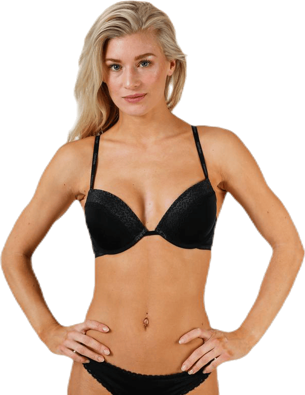 Push Up Plunge Black, Female, Kleding, Ondergoed, Zwart, 80 B