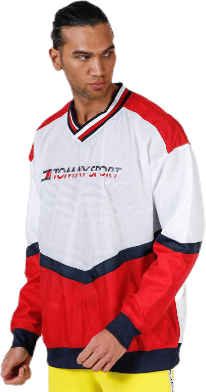 Pull Over Jacket With Rib Red - Bild 3