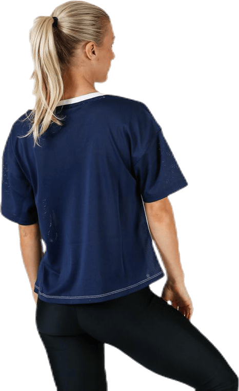 Mesh T-Shirt Panel Blue - Bild 4