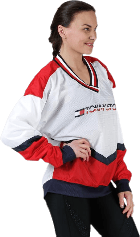 Pull Over Jacket With Iconic Rib Red - Bild 4