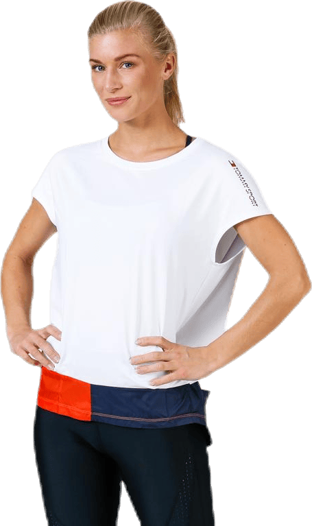 T-Shirt With Colourblock White