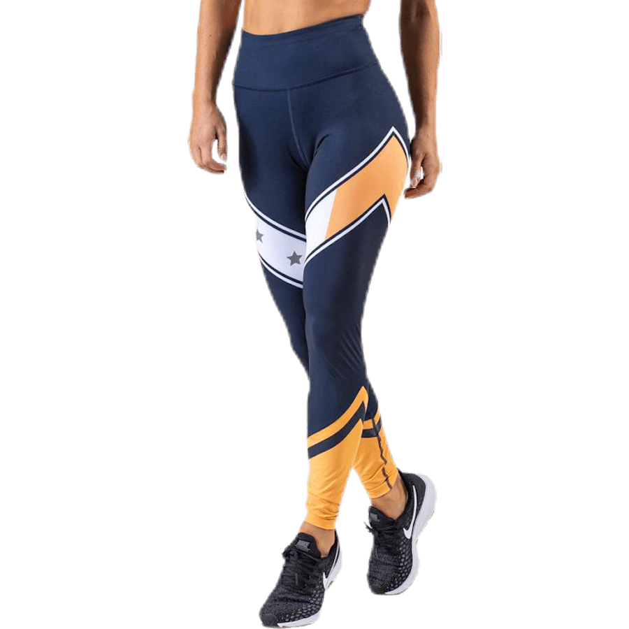 Block Legging Stars Full Length Blue