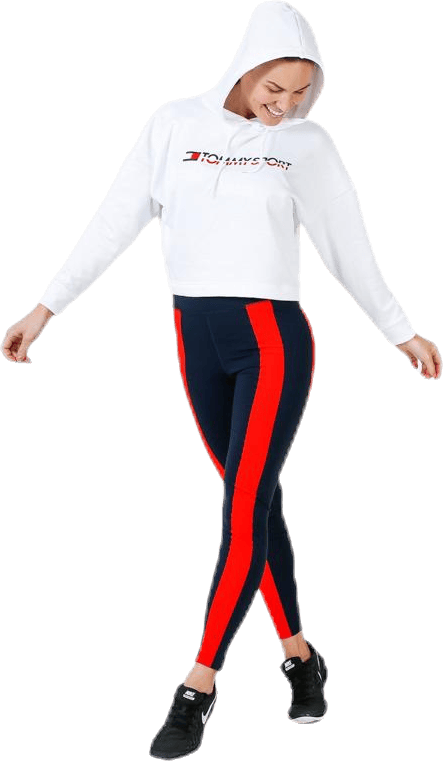 Hoody Cropped Vertical Logo White - Bild 4