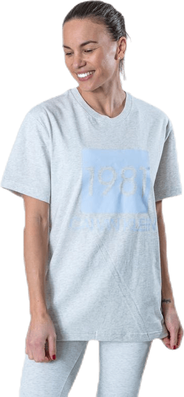 S/S Crew Neck White/Grey